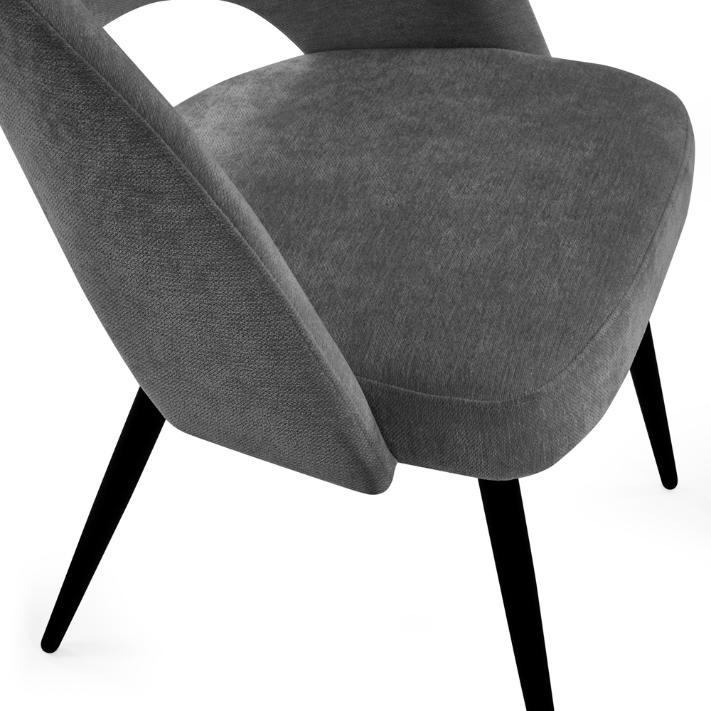 Julian Bowen Ella Set of 2 Onyx Dining Chairs Image 5