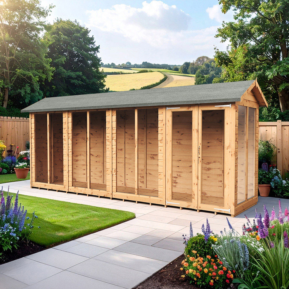 Empire Sheds 4 x 16ft Double Door Tongue and Groove Wooden Apex Garden Shed Image 2