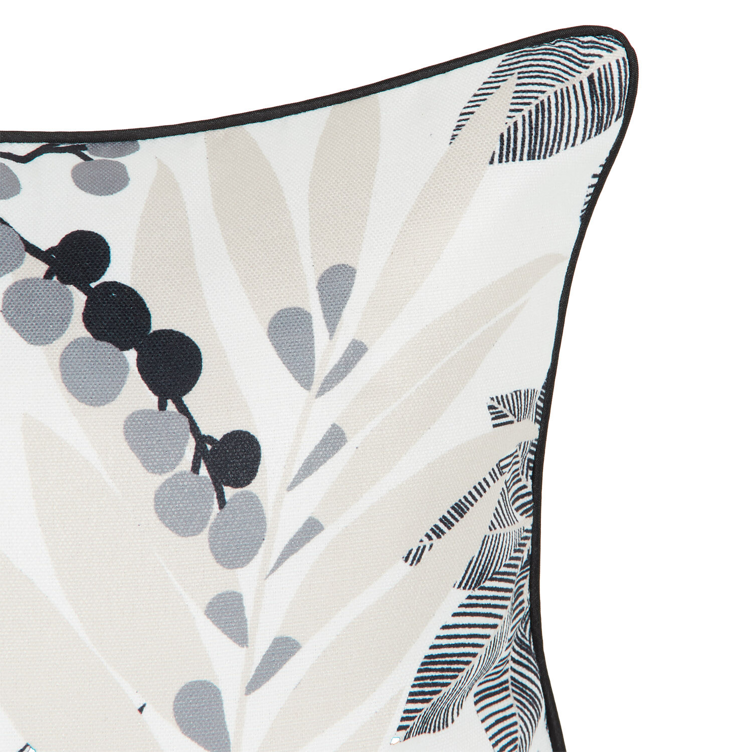 Attalea Palm Cushion - Monochrome Image 2