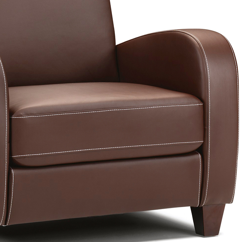 Julian Bowen Vivo Brown Faux Leather Chair Image 4