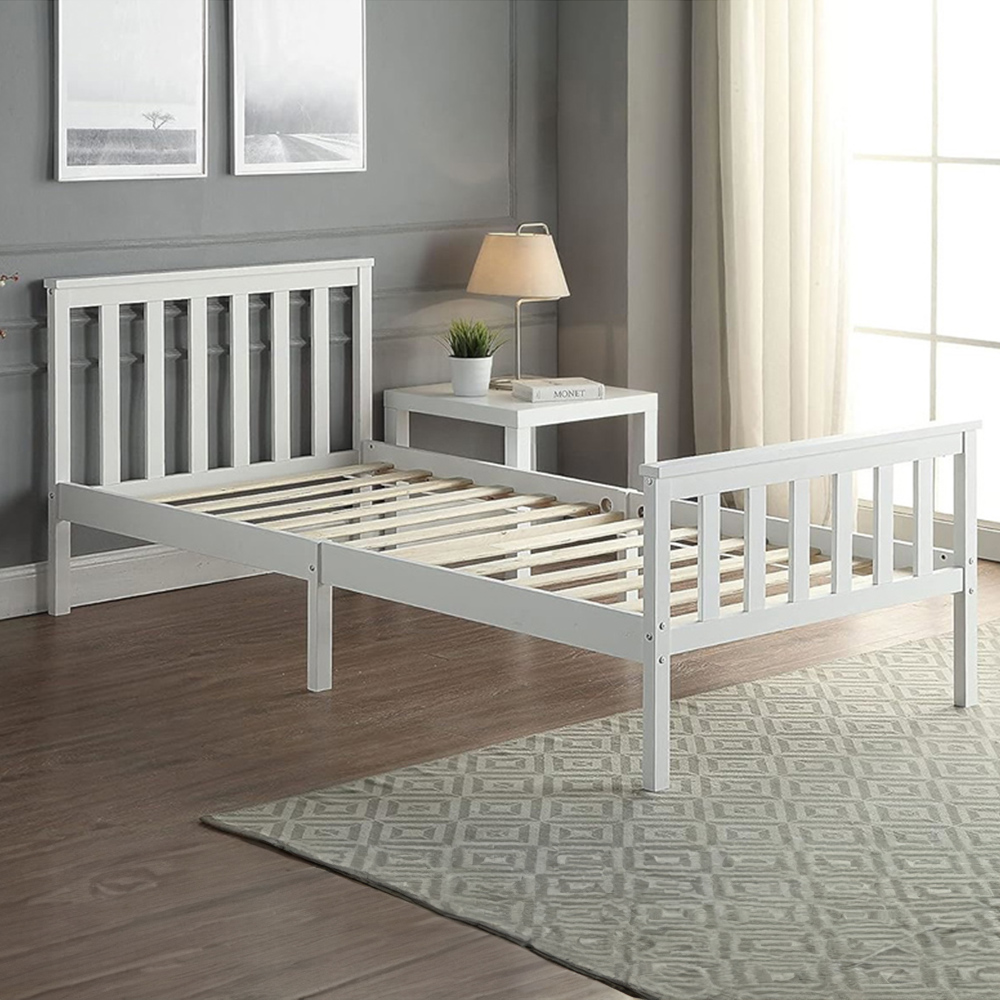 Portland Single Wooden Bed Frame Image 1