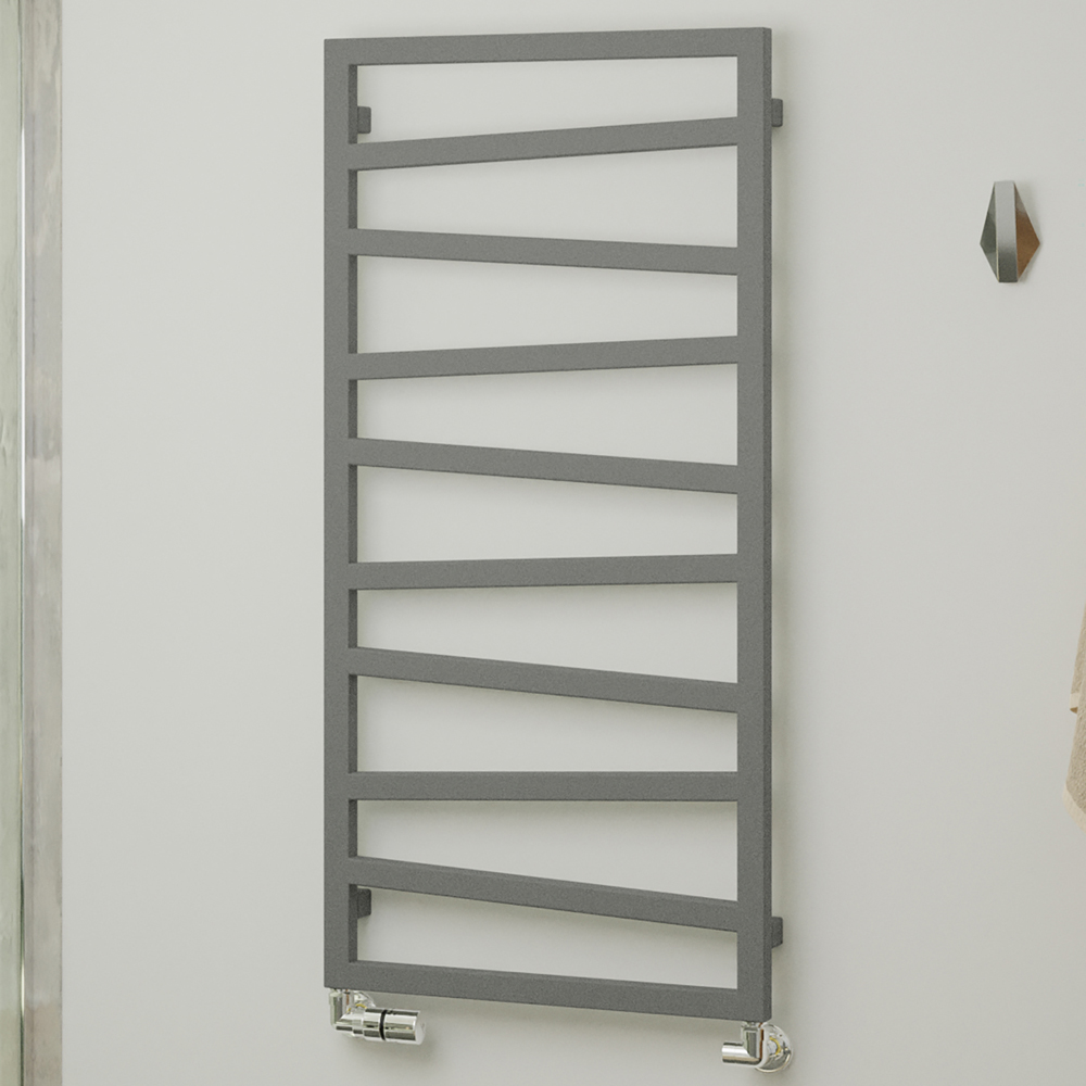 Terma Zig Zag Salt n Pepper Heated Towel Rail 1070 x 500mm Image 2