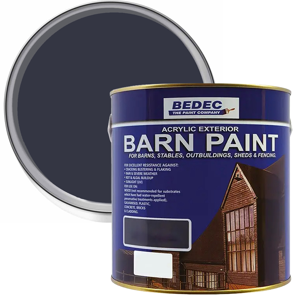 Bedec Anthracite Grey Semi Gloss Barn Paint 2.5L Image 1