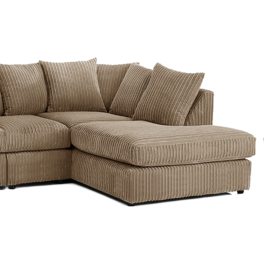 Luxor 4 Seater Coffee Jumbo Cord Right Hand Facing Scatter Back L Shaped Corner Sofa Set Image 4