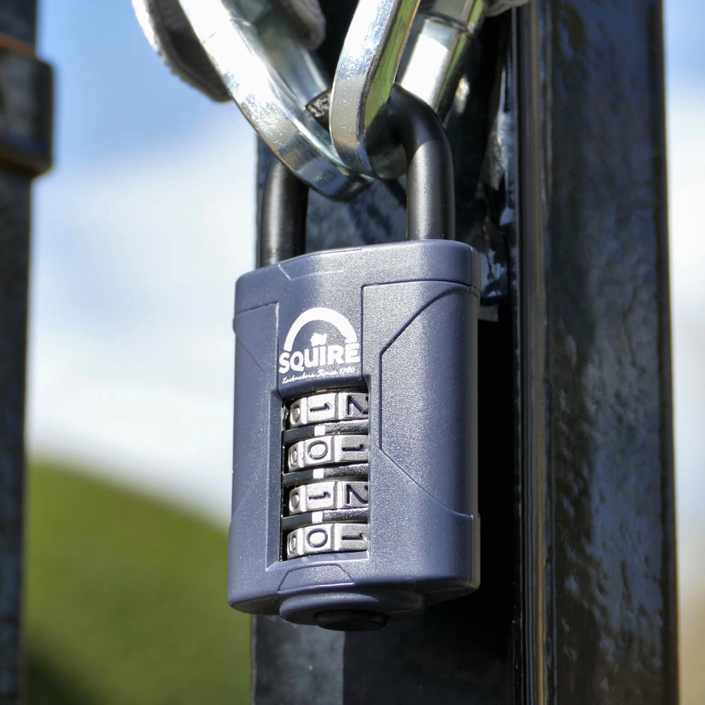 Squire Steel Shackle 4 Wheel Combination Padlock CP40 40mm Image 2