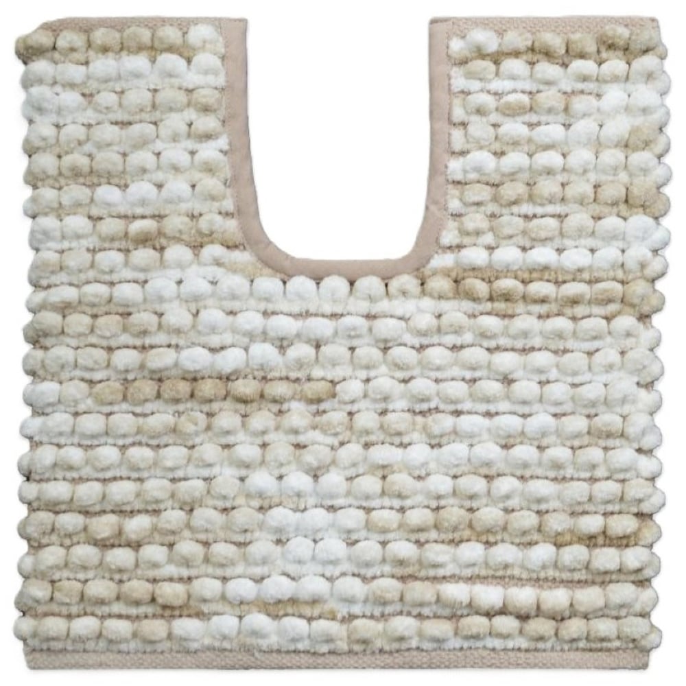Allure Bath Fashions Natural Marble Effect Chunky Bobble Non Slip Toilet Mat 50 x 50cm Image 1