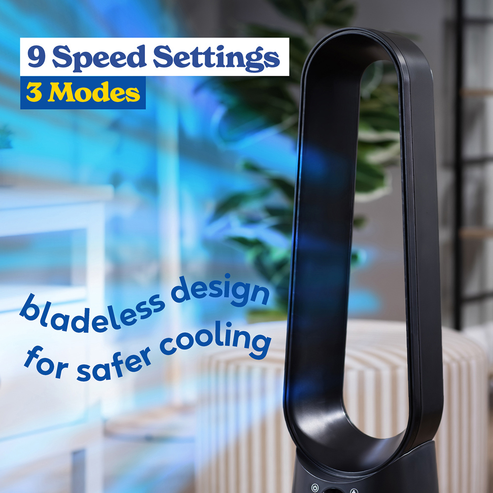 Russell Hobbs Black Smart Bladeless Cooling Fan with Remote Image 5