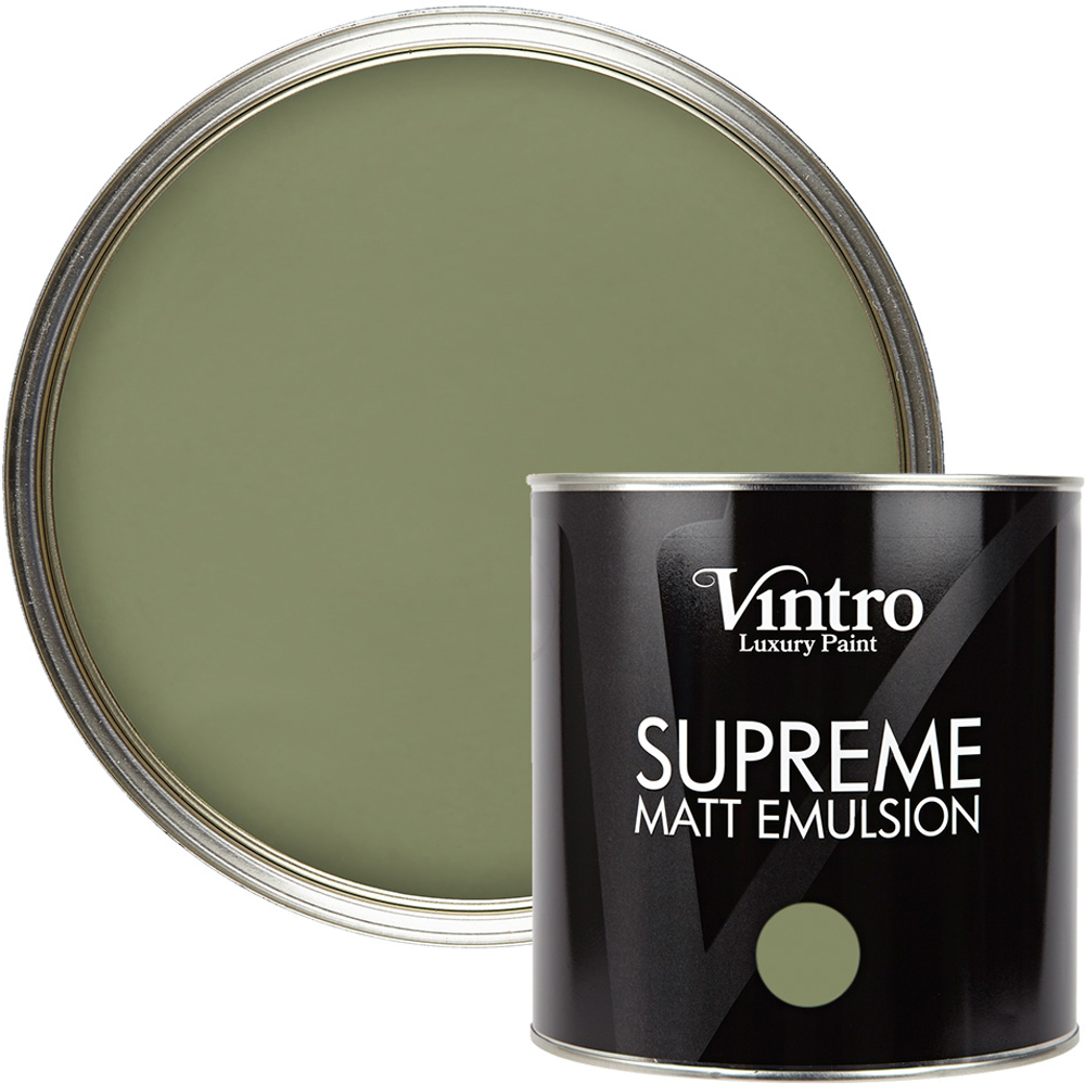Vintro Paint Chiffchaff Green Matt Emulsion Interior Paint 2.5L Image 1