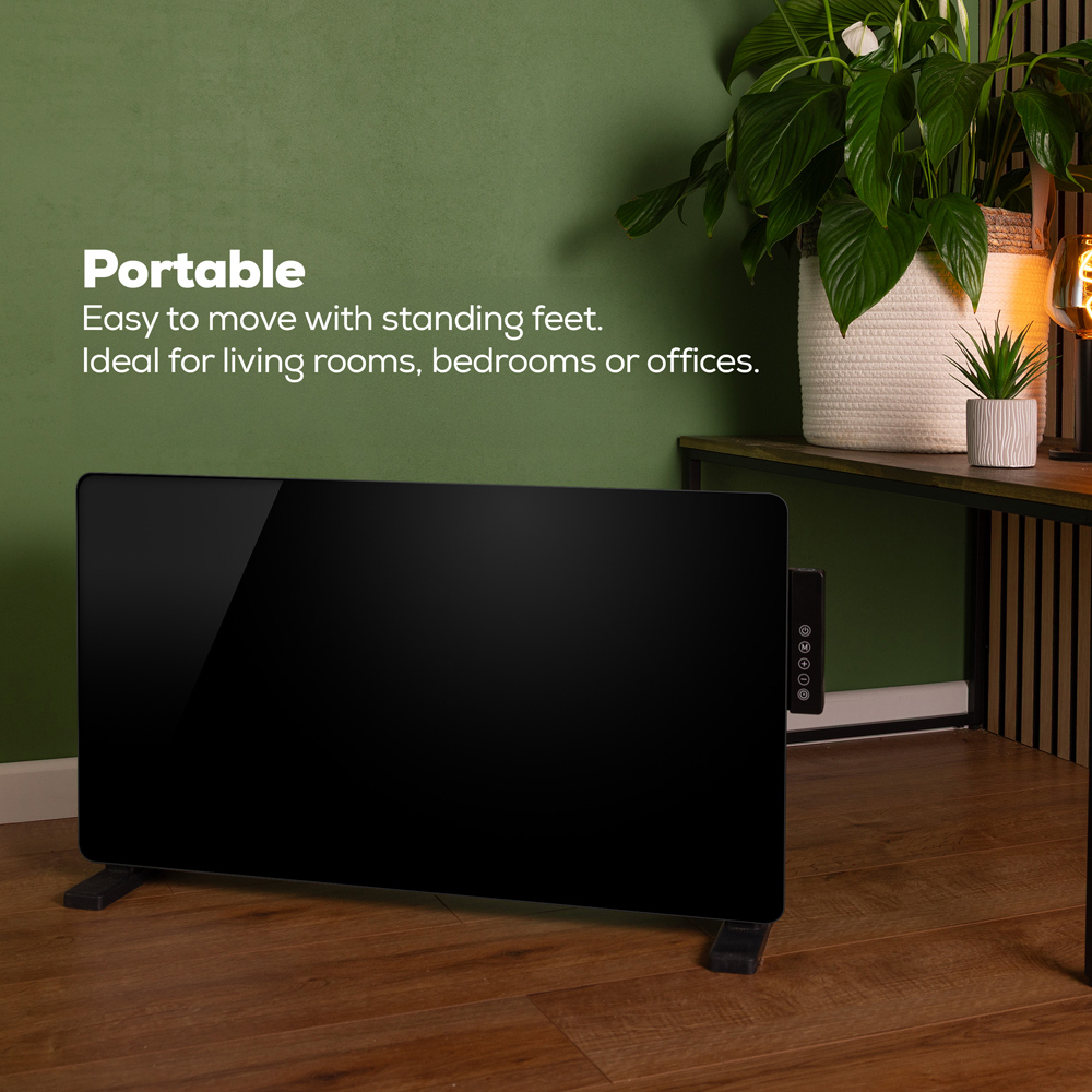 TCP Black Glass Heater with Side Control Panel 2000W Image 7