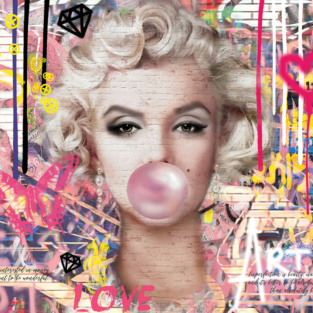 Splashbax Premium Artisan Marilyn Bubblegum Di Bond Shower Panel 2400 x 1220mm Image 2