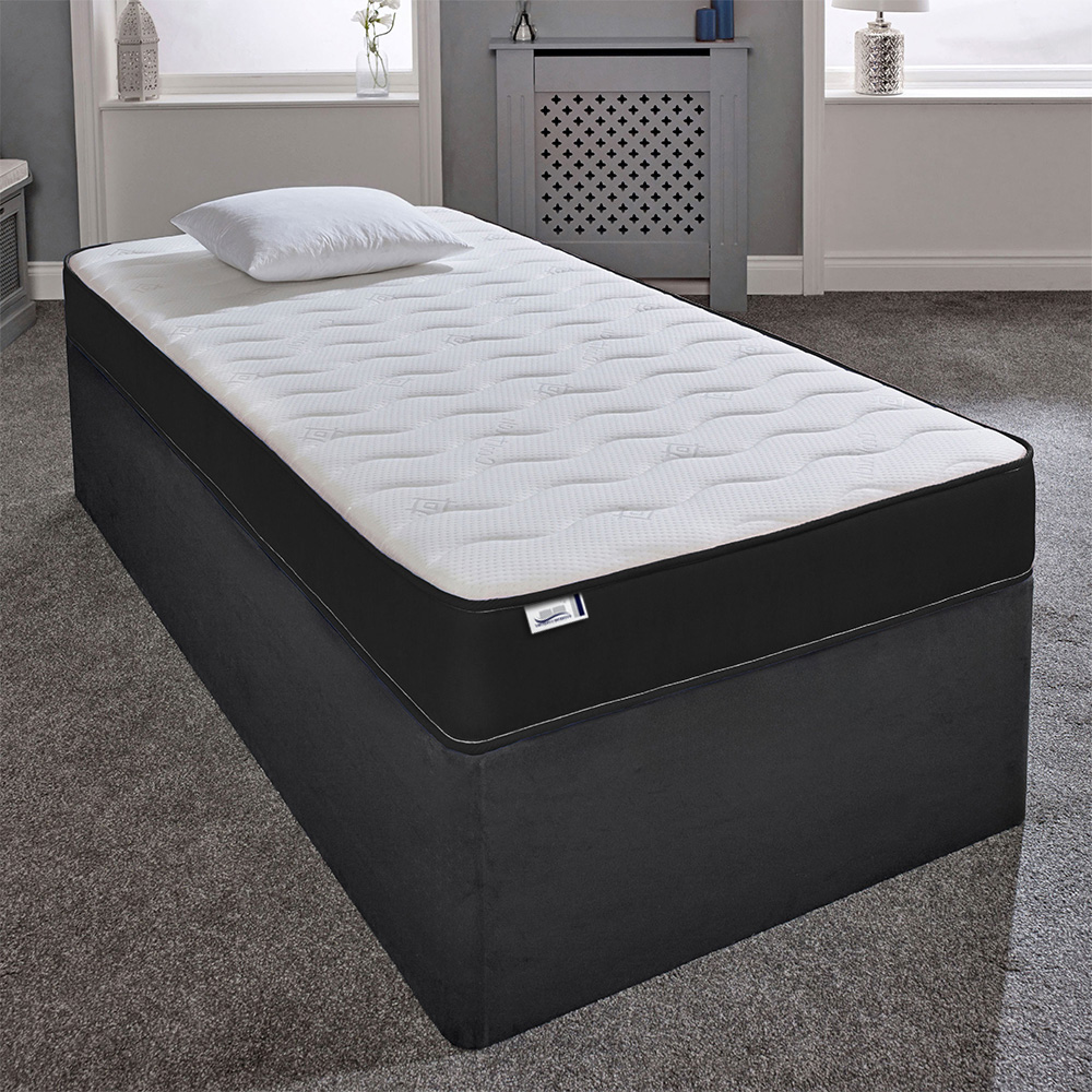 Extreme Comfort Cooltouch Colours Black Single Memory Foam and Spring Mattress Image 2