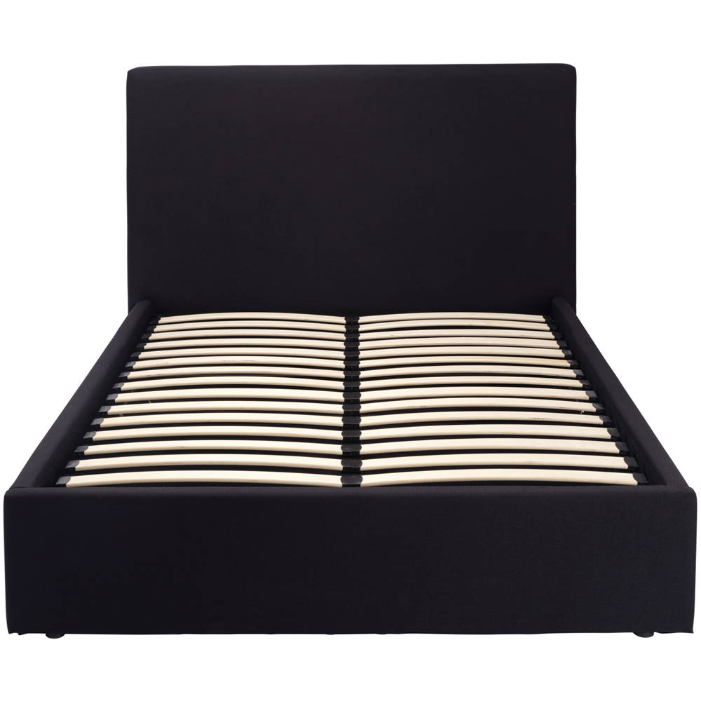 LPD Home Wilder Onyx Double Houseweave Fabric Ottoman Bed with Square Headboard Image 4