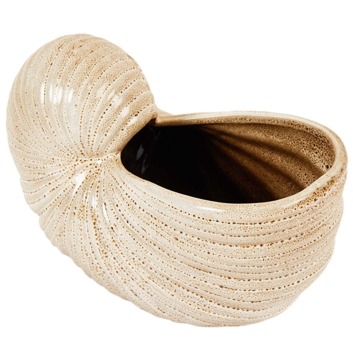 Nori Reactive Glaze Shell Bowl - Cream Image 3