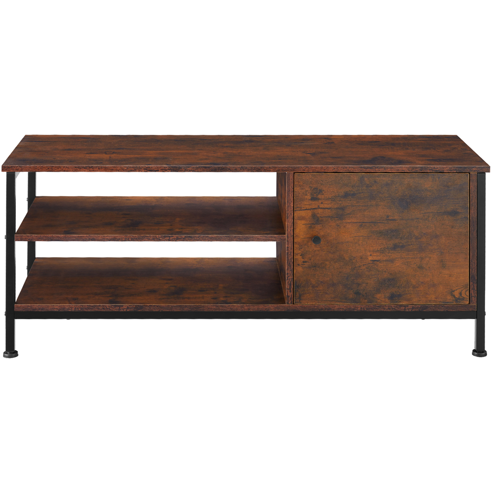 tectake Durban 3 Shelf Dark Wood Rustic TV Stand Image 3