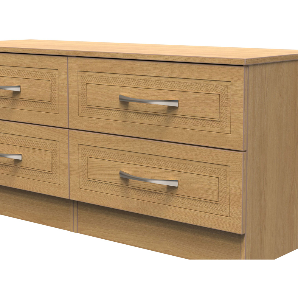 Crowndale Dorset 4 Drawer Modern Oak Bed Box Ready Assembled Image 5