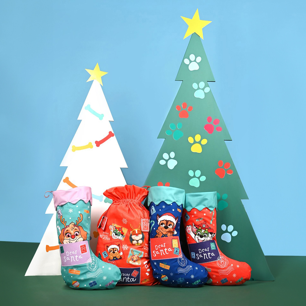Paw Patrol Red and Green Marshall Christmas Stocking Image 4