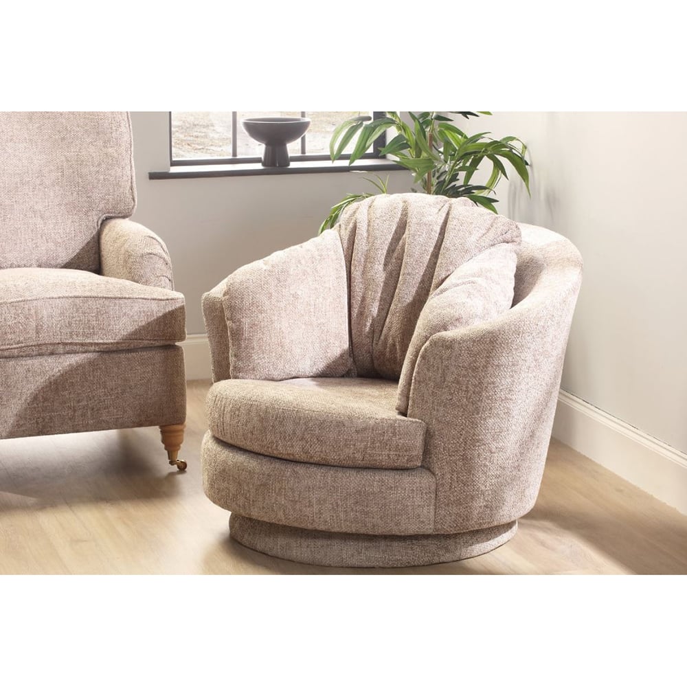 Desser Furniture Witney Swivel Jubilee Linen Chair Image 2