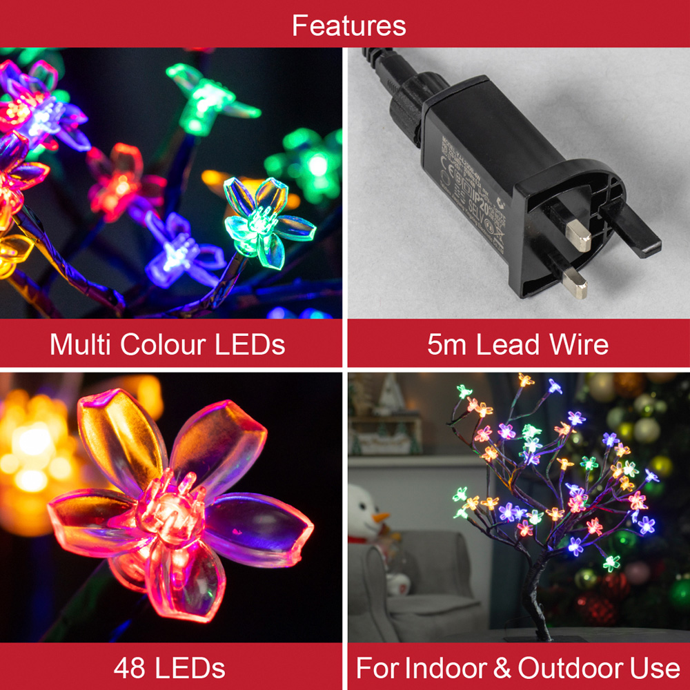 The Christmas Workshop 48 Multicolour LED Blossom Tree Image 7