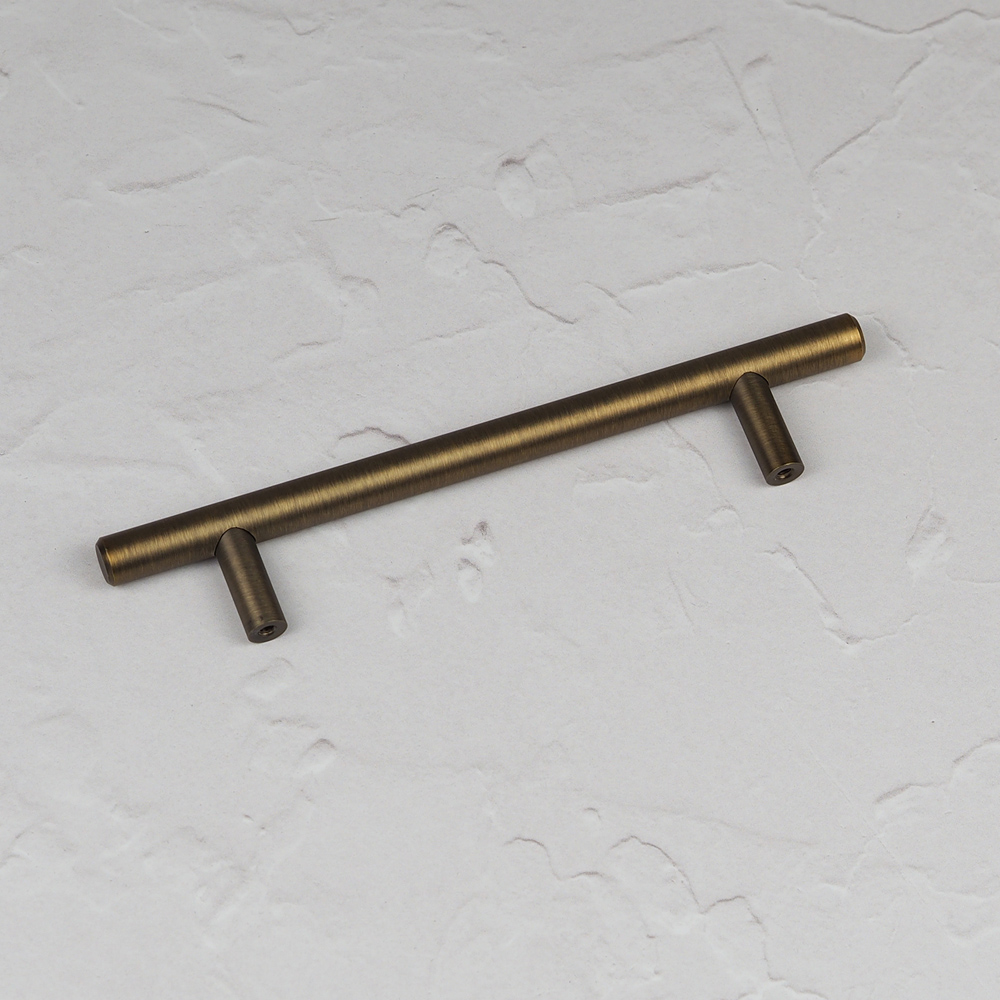 Handle & Home Antique Brass Barrel Bar Handle 128mm Image 3