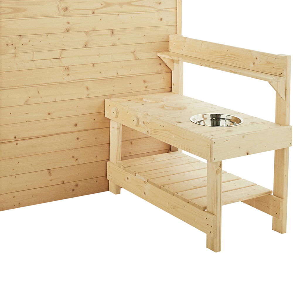 Soulet Jasmine 4 x 4ft Kids Wooden Playhouse with Mud Kitchen Image 7