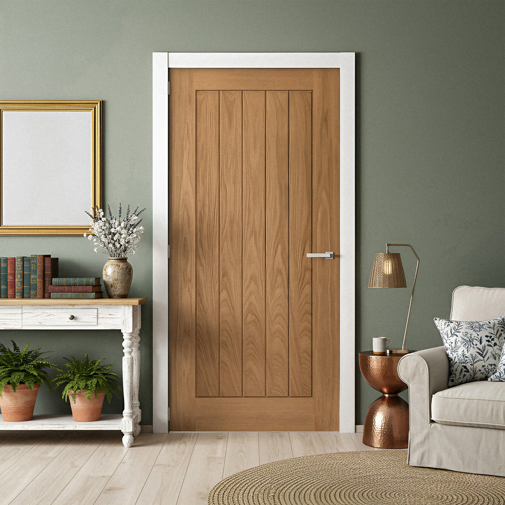 Farley Oak Veneer Fully Finished Internal Cottage Door 2040 x 526 x 40mm Image 2