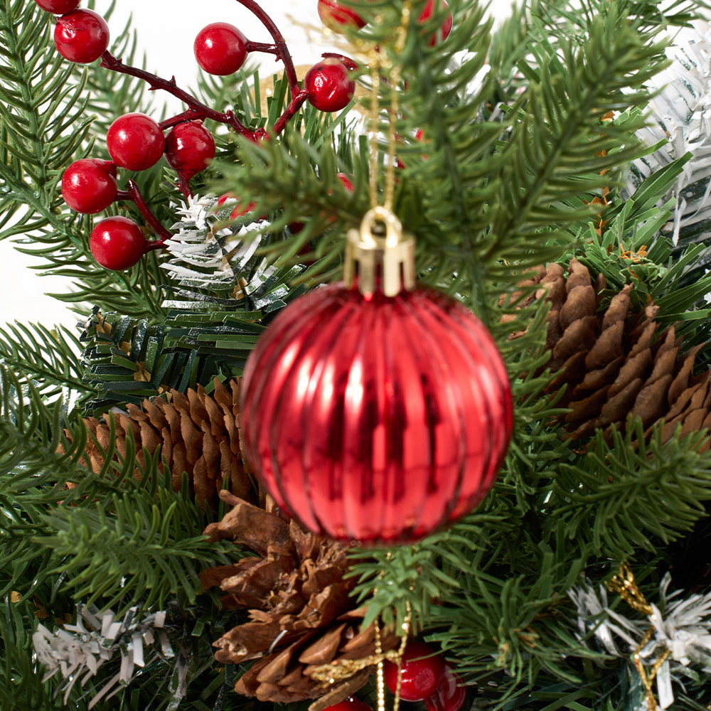 Living and Home Pre-Lit Christmas Mushroom-Shaped Planter Bush with Timer 60cm 2 Pack Image 3