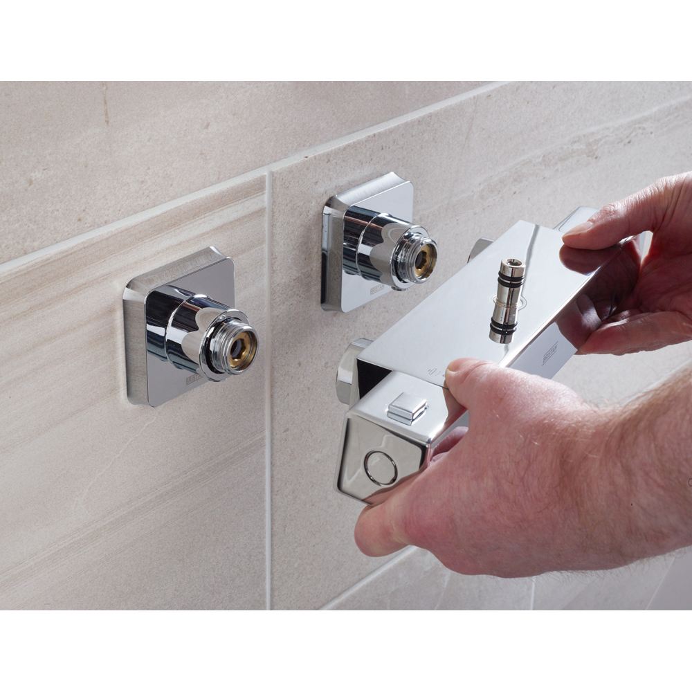 Bristan Craze Cool Touch Chrome Thermostatic Waterfall Bar Mixer Shower with Handset Image 6