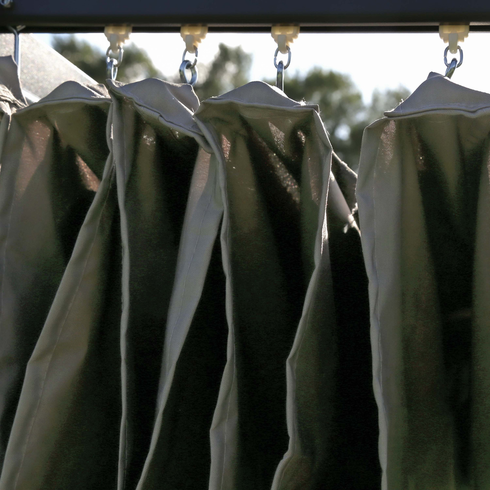 Charles Bentley Steel Pergola Grey 3x3m Image 4