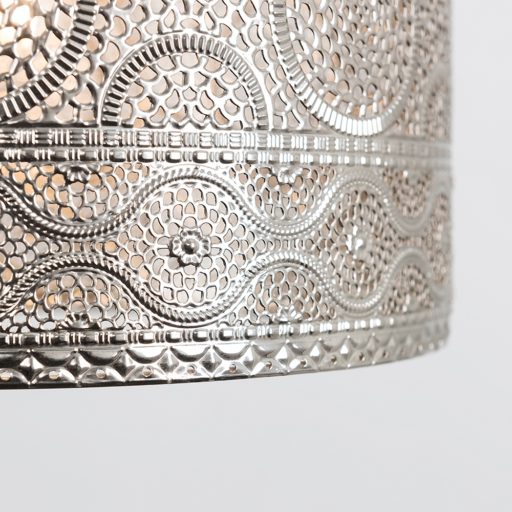 ValueLights Casablanca Chrome Moroccan Style Pendant Shade Image 3