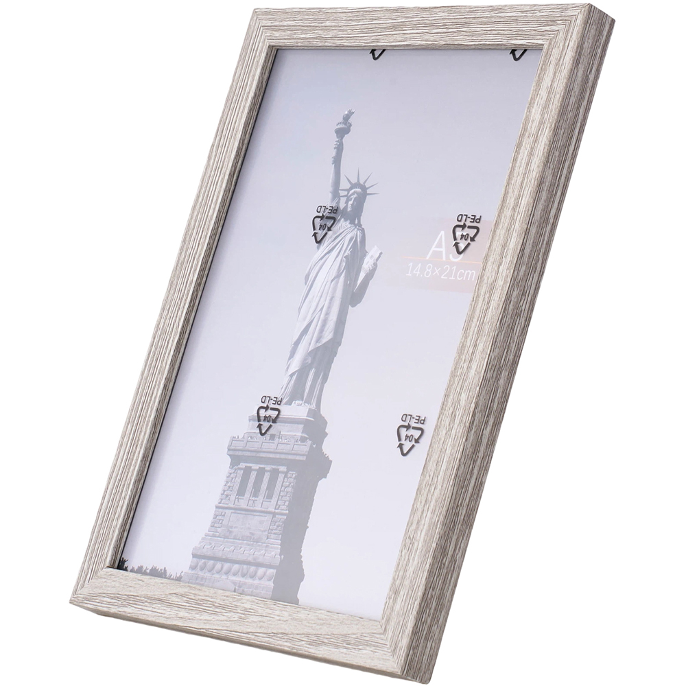 Living and Home Grey Wood Grain Photo Frame 5.8 x 8.3 inch 5 Pack Image 3