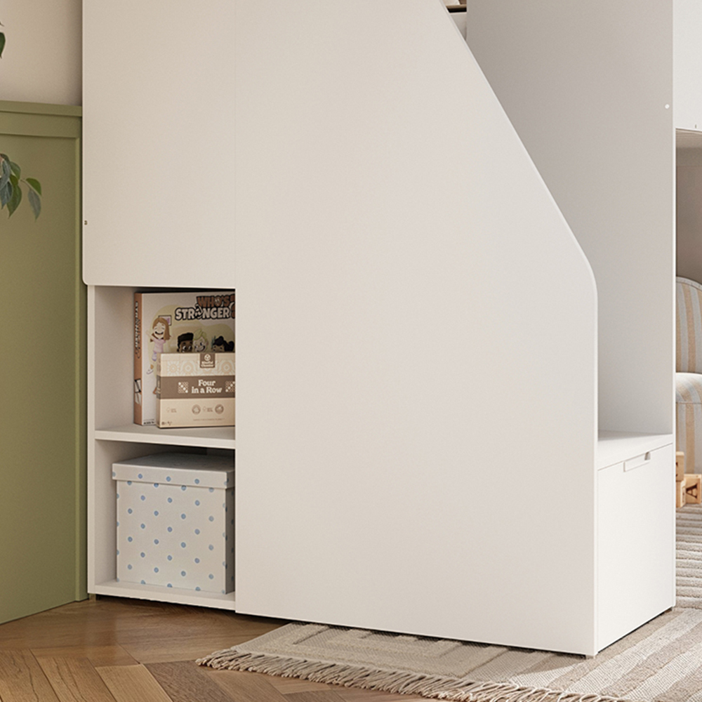 Flair Dreamland White and Oak Play House Staircase Mid Sleeper Image 5