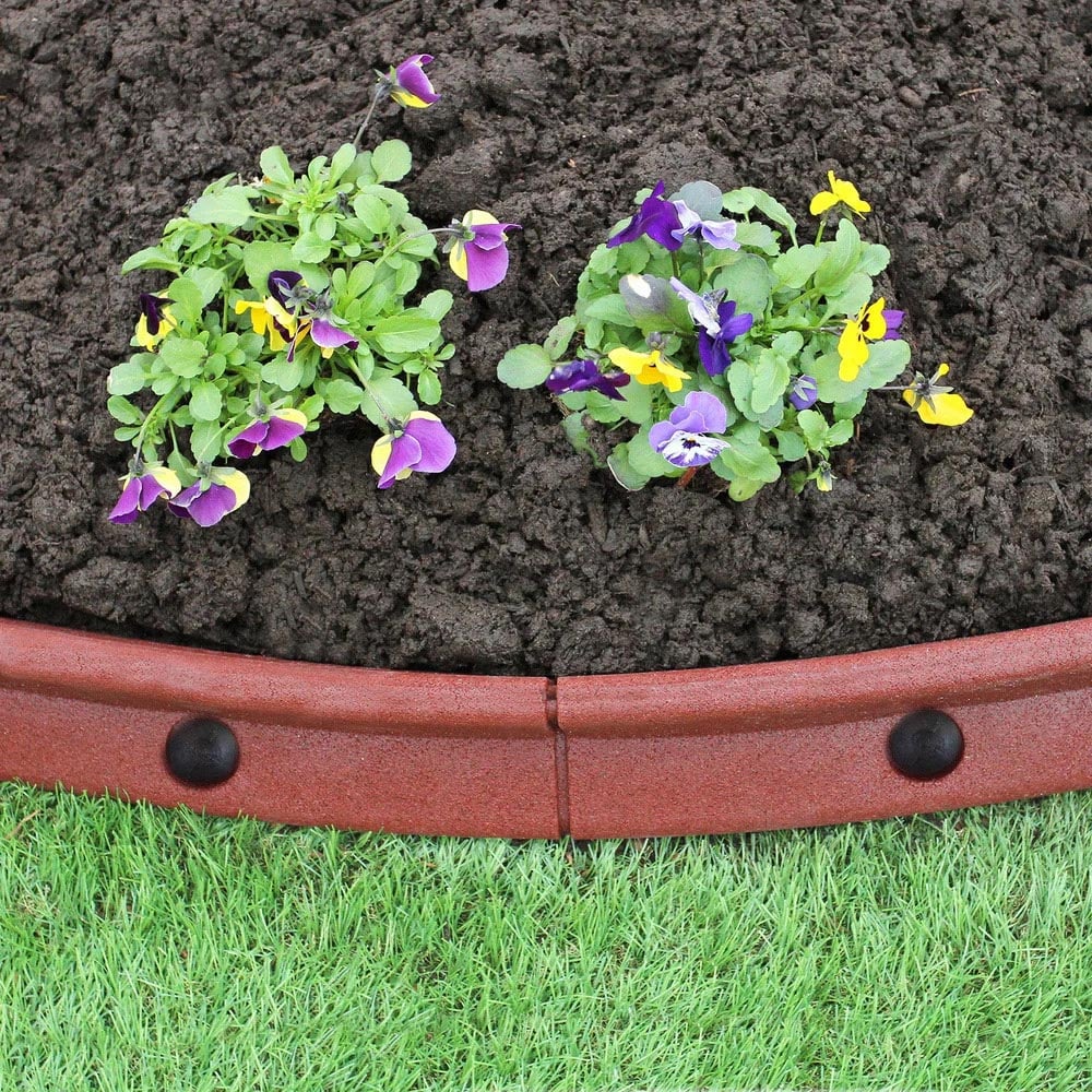 MonsterShop Terracotta 4ft 14 Pack Flexible Lawn Edging Image 2