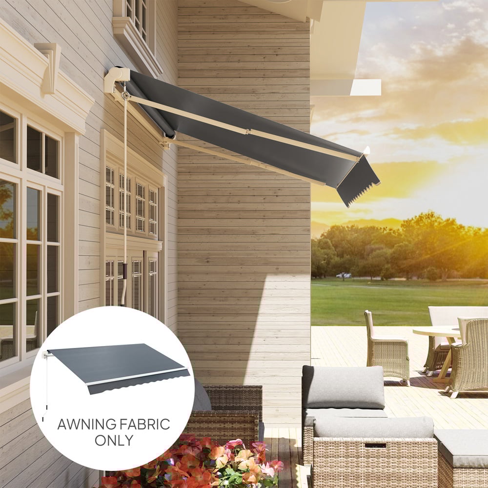 Outsunny Grey Awning Replacement Canopy 3 x 2.5 m Image 3