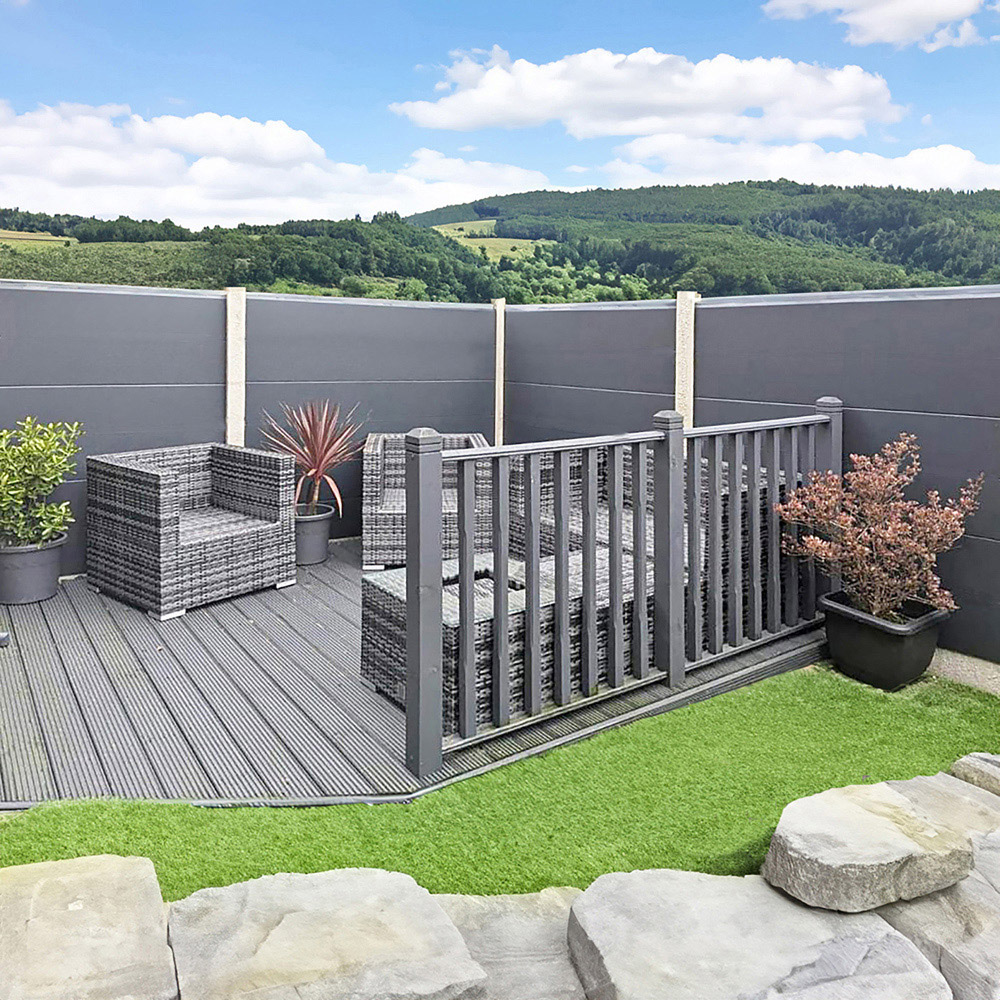 Endurofence Anthracite Grey 1830 x 1830mm Maintenance Free Fence Panel Image 6
