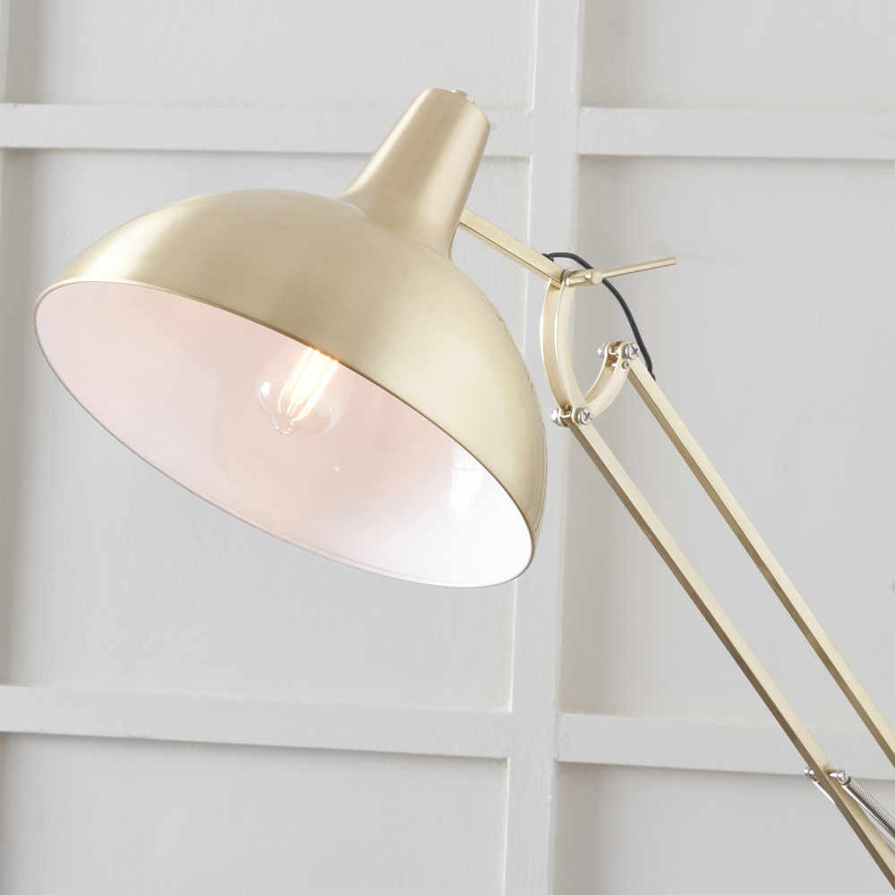 Pacific Lifestyle Alonzo Brass Metal Floor Lamp Image 3