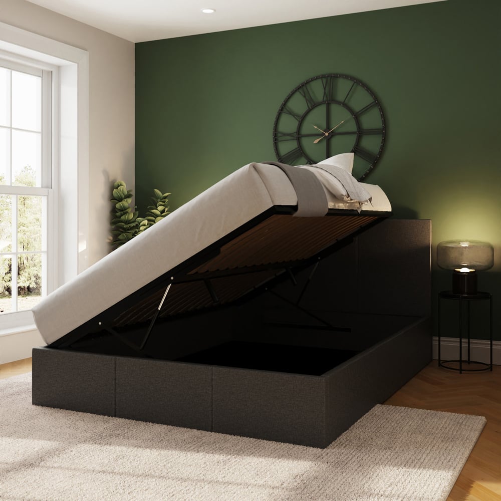 GFW Small Double Grey Side Lift Ottoman Bed Image 8
