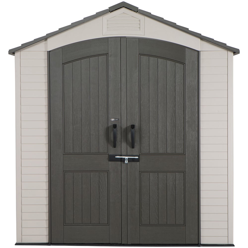 Lifetime Products 7 x 9.5ft Tan Outdoor Storage Shed Image 3