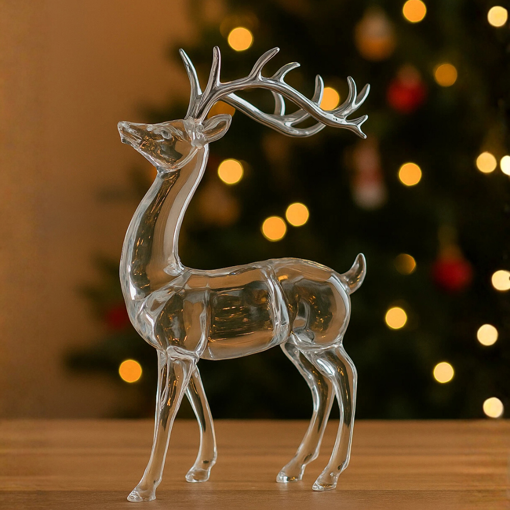 Marco Paul Light Up Acrylic Reindeer Standing Christmas Decoration Image 4