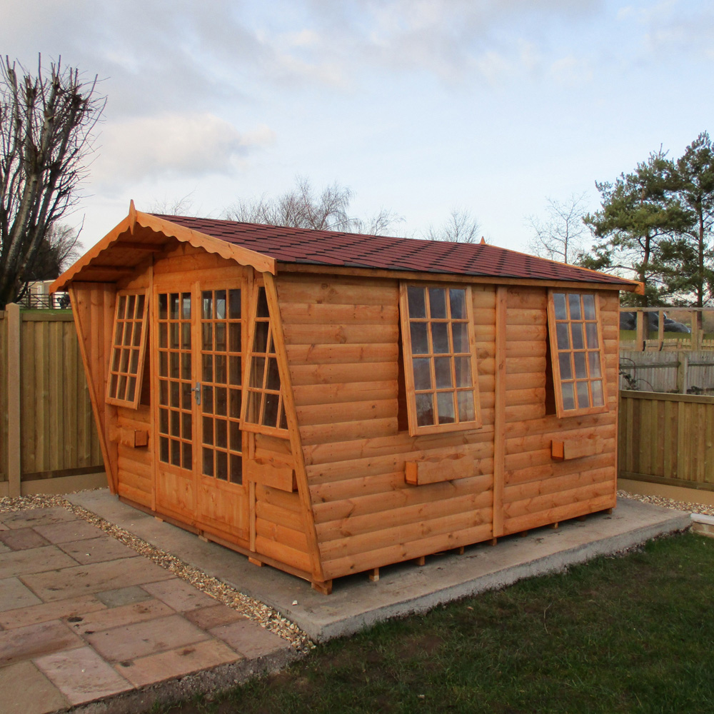 Shire Beaulieu 10 x 8ft Double Door Shiplap Apex Summerhouse Image 2
