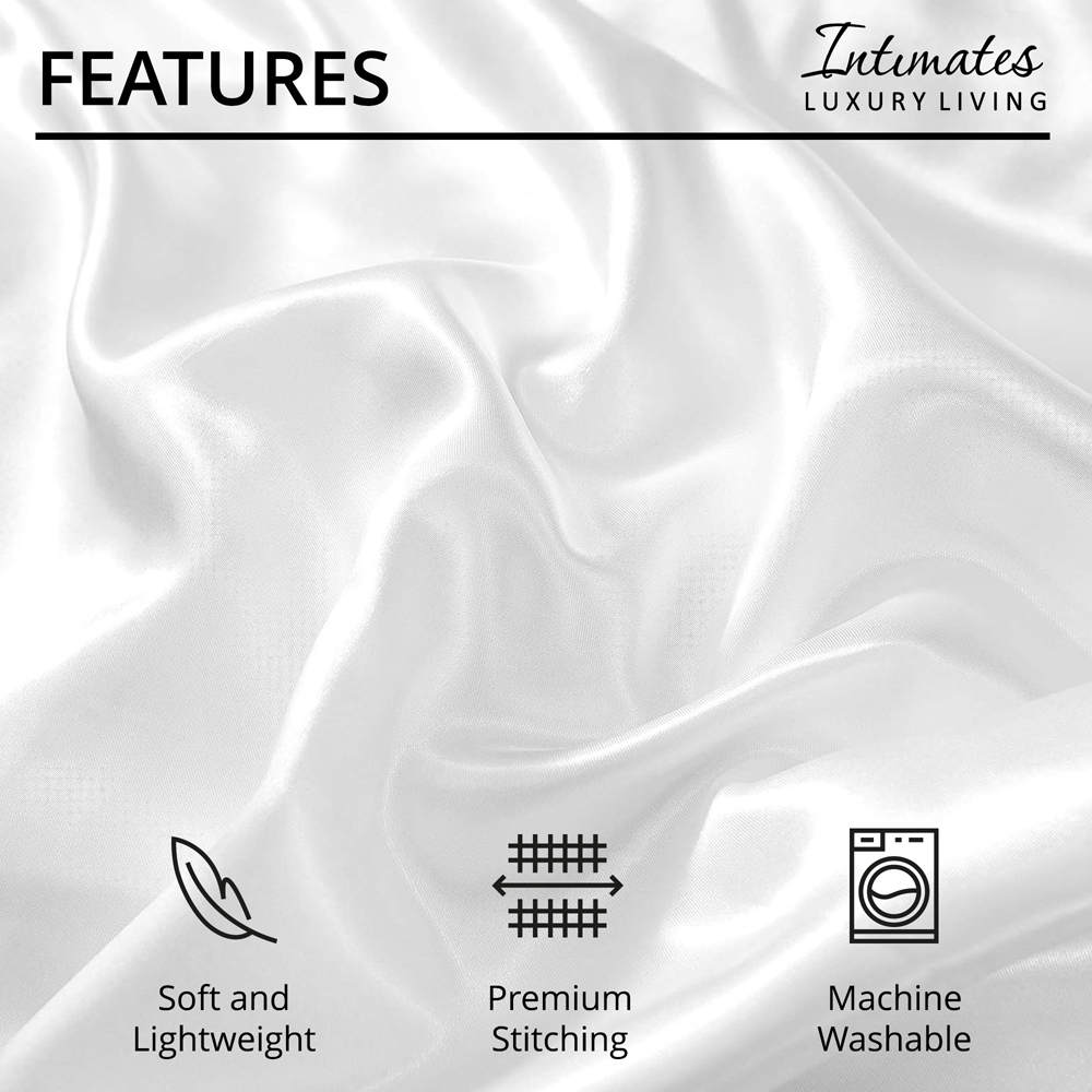 Intimates King Size White Satin Bedding Set Image 6