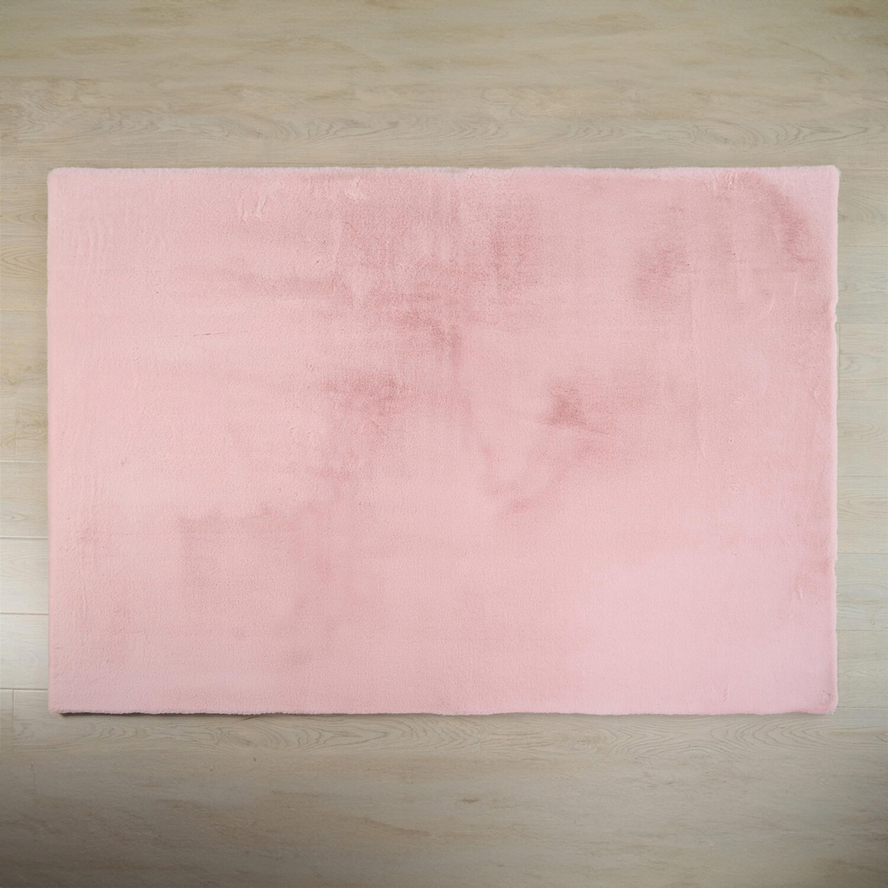 Deluxe Rabbit Faux Fur Rug  - Blossom / 140cm Image 2