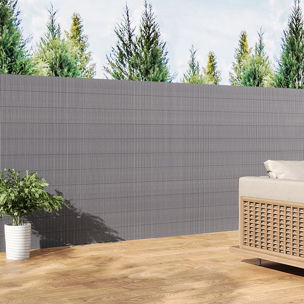 Living and Home 4.9 x 16.4ft Light Grey Waterproof UV-Resistant Privacy Fence Image 6