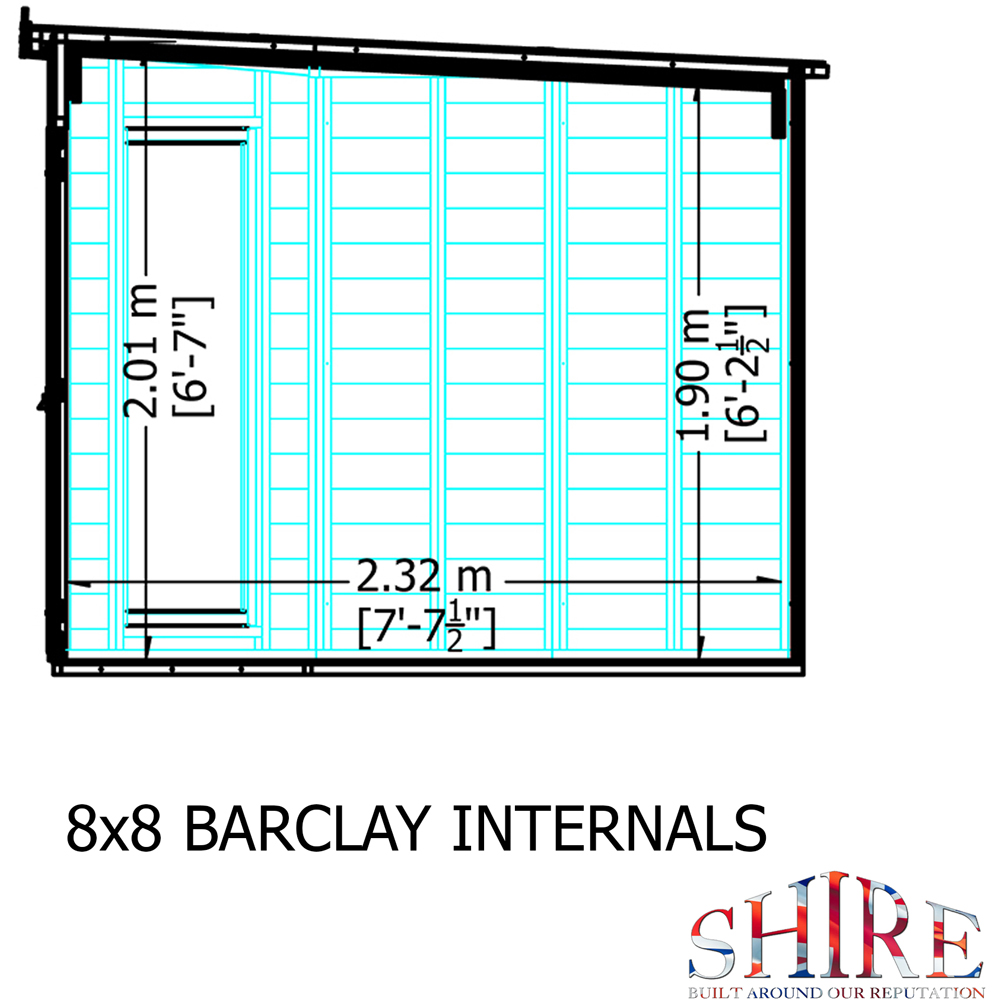 Shire Barclay 8 x 8ft Double Door Traditional Summerhouse Image 7