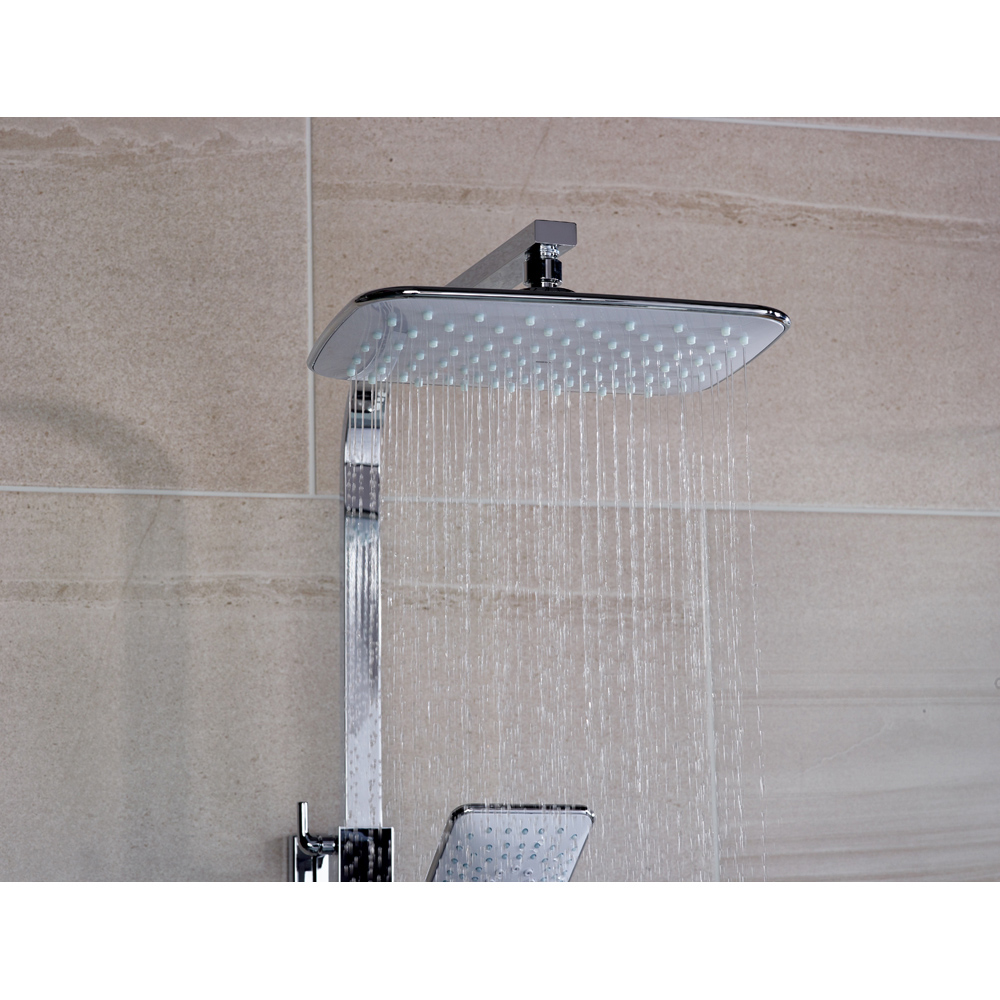 Bristan Craze Cool Touch Chrome Thermostatic Waterfall Bar Mixer Shower with Handset Image 3
