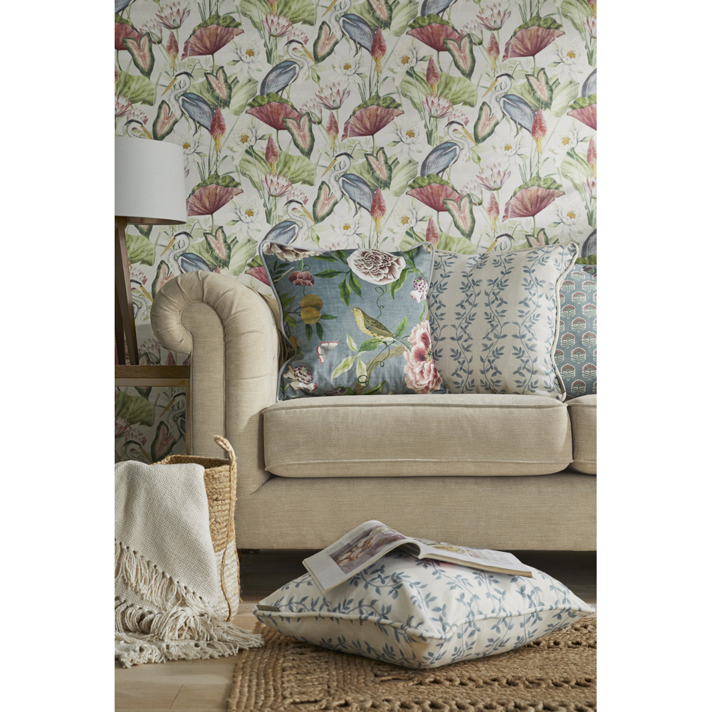 Esselle Home Waterlily Lake Linen Multicolour Wallpaper Image 6