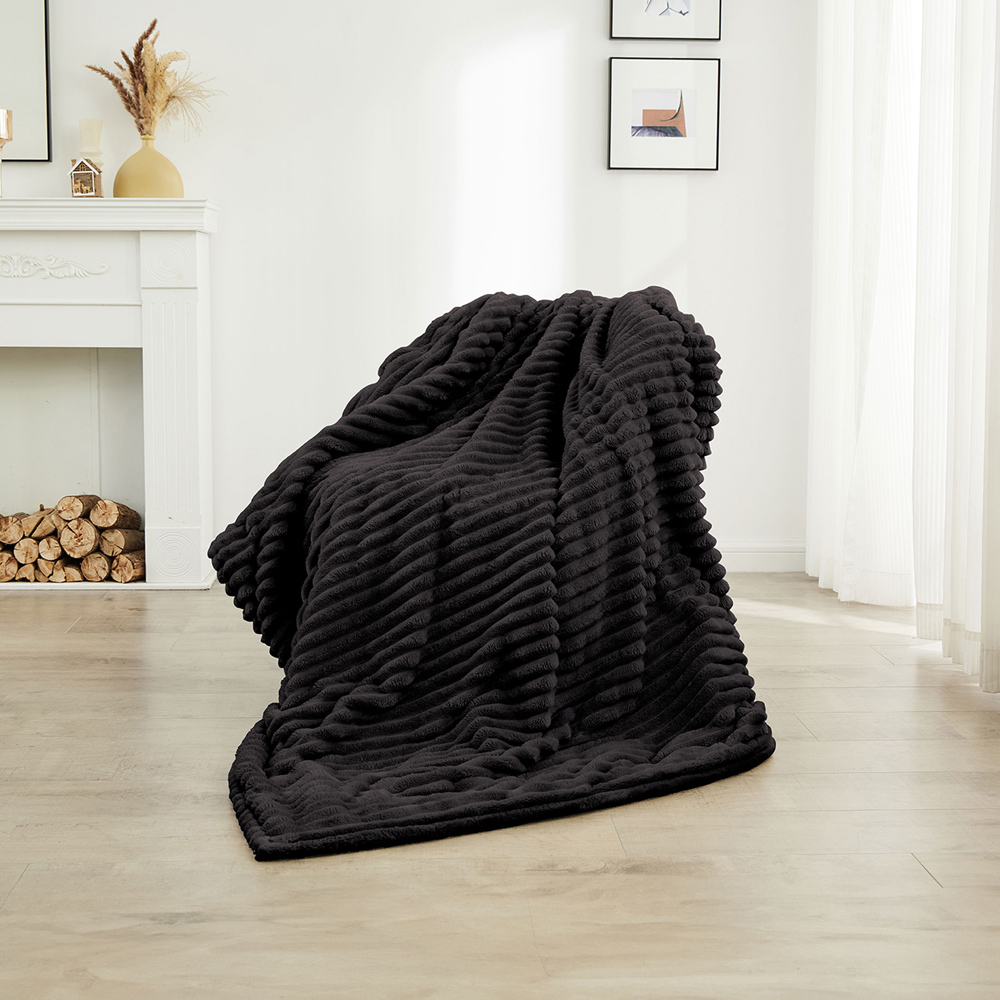 Neo Black Fleece Electric Blanket with Timer and Heat Settings Image 2