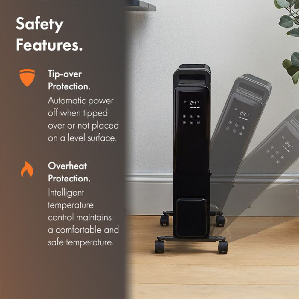 VonHaus 11 Fin Black Digital Oil Filled Radiator Image 5