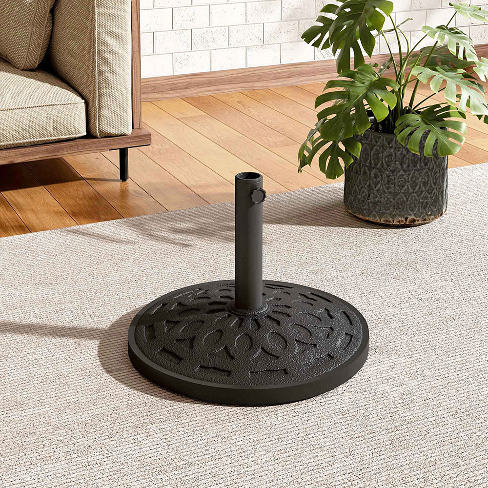 Living and Home Black Heavy Duty Resin Parasol Base 14kg Image 5
