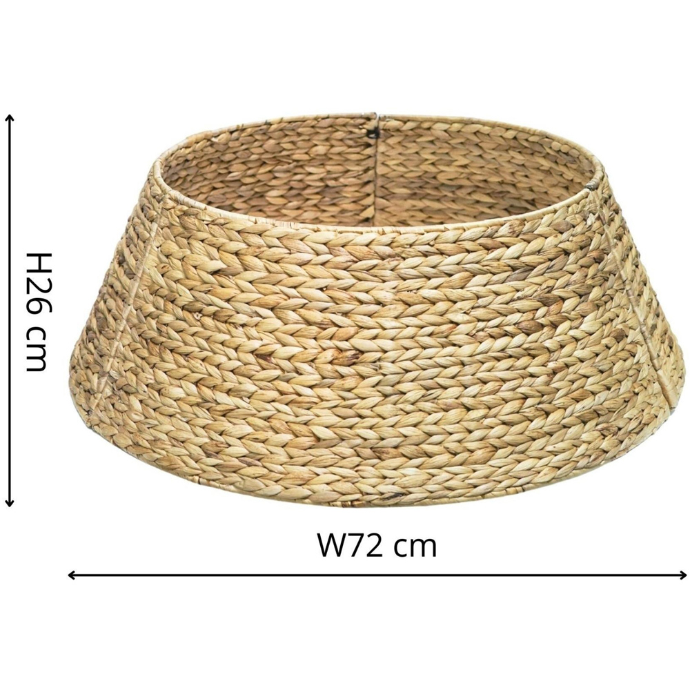 Ivyline Water Hyacinth Foldable Round Christmas Tree Skirt 72cm Image 5