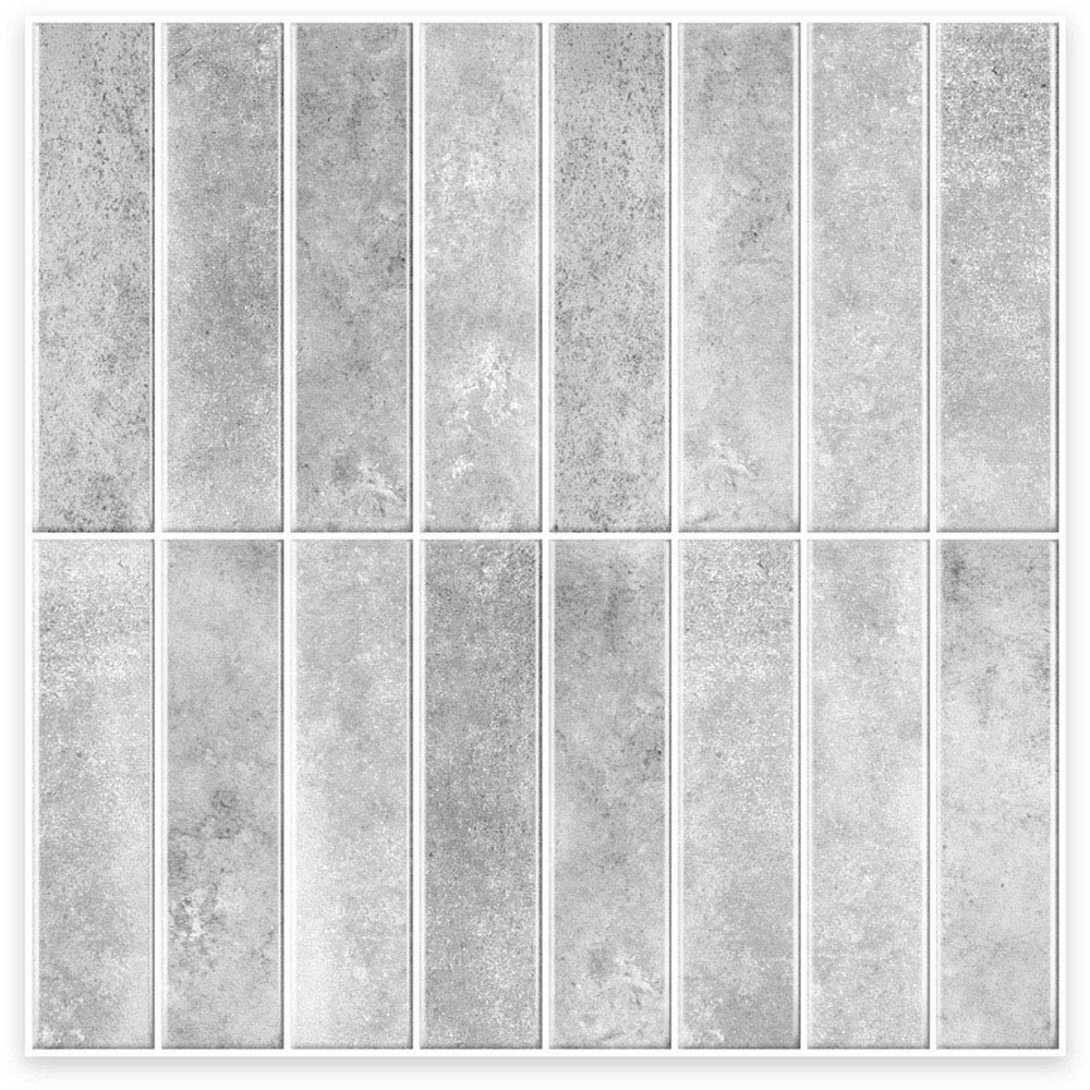 Living and Home Light Grey Peel and Stick Wall Tile Sticker 30 x 30cm 10 Pack Image 3